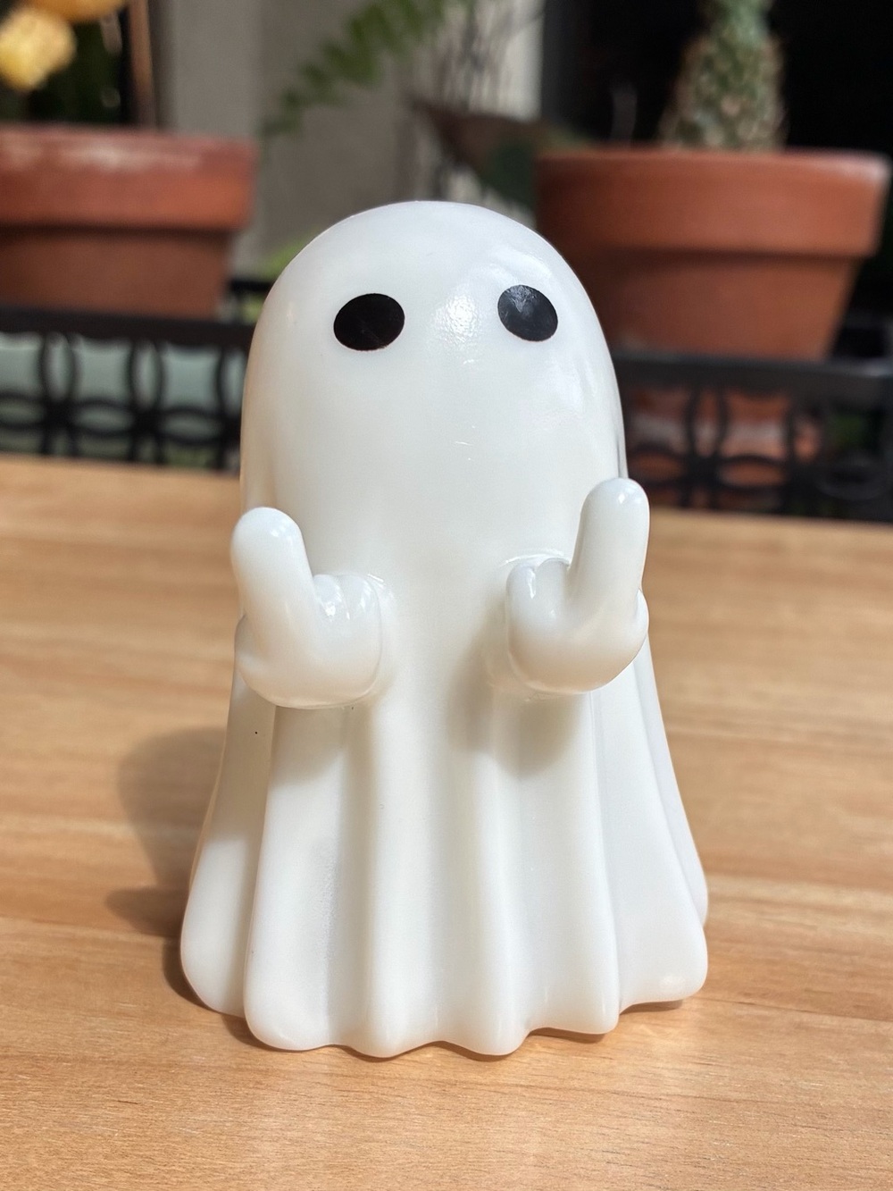 Unapologetically Spooky | Sassy Middle-Finger Ghost Figurine 🖕👻